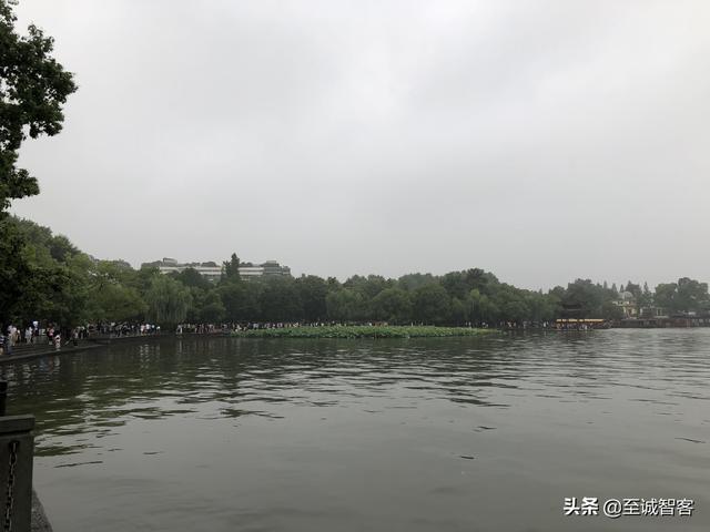 烟雨蒙蒙游西湖，时有落花至，追随流水香。西湖的美，真名不虚传