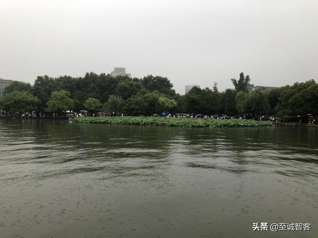 烟雨蒙蒙游西湖，时有落花至，追随流水香。西湖的美，真名不虚传