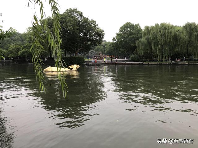 烟雨蒙蒙游西湖，时有落花至，追随流水香。西湖的美，真名不虚传