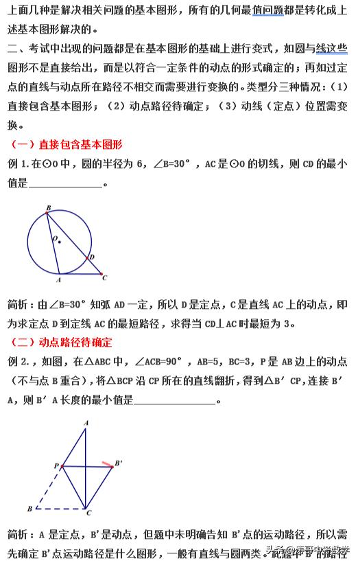 几何最值问题大全（将军饮马、造桥选址、胡不归、阿氏圆），收藏