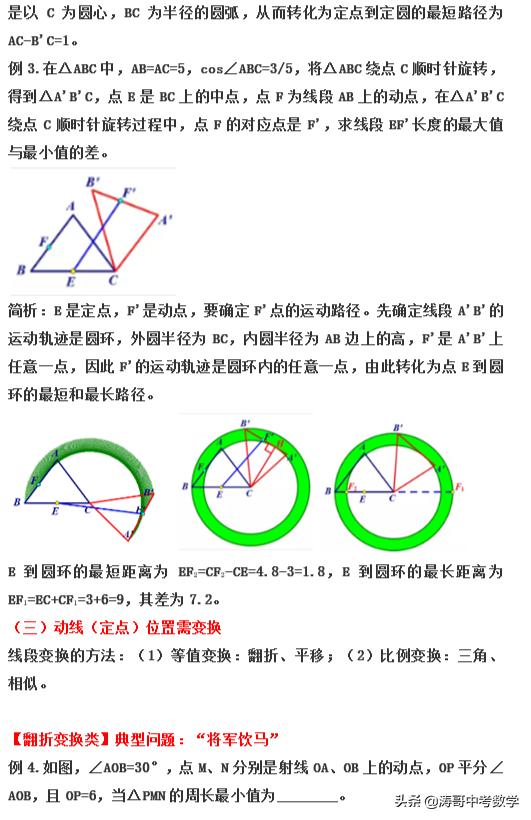 几何最值问题大全（将军饮马、造桥选址、胡不归、阿氏圆），收藏