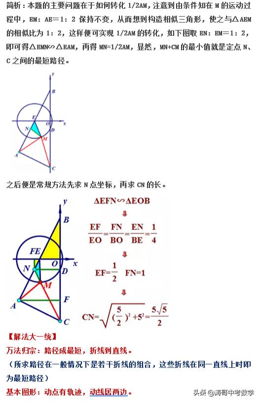 几何最值问题大全（将军饮马、造桥选址、胡不归、阿氏圆），收藏