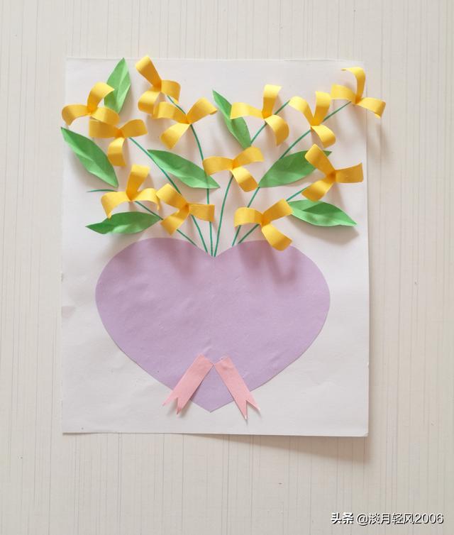用硬卡纸做花朵简单图片