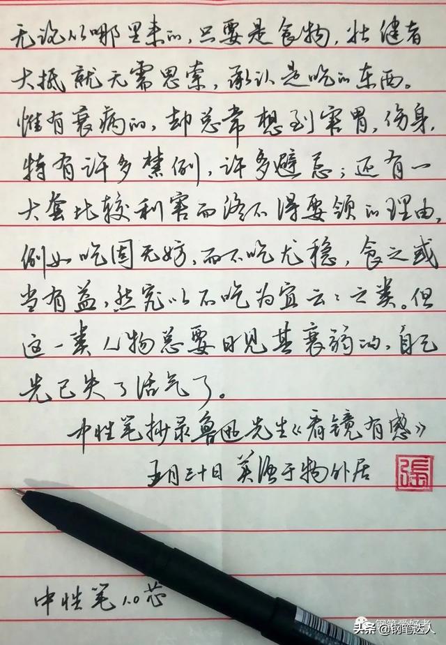 鲁迅名言名段摘抄钢笔爱好者钢笔书法习作欣赏