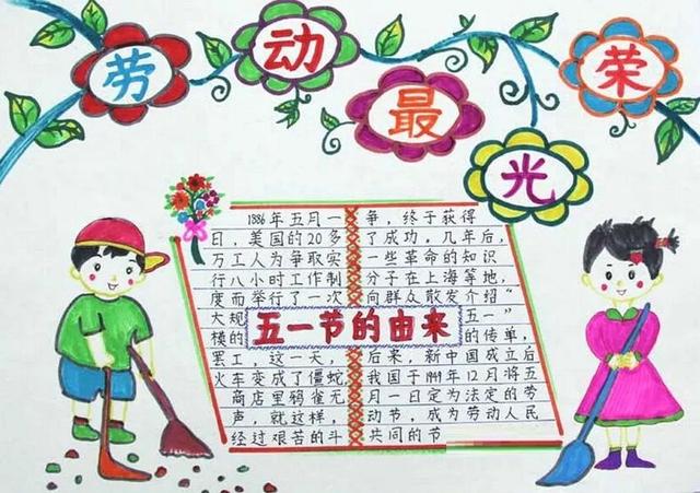 五一劳动节好词好句，手抄报精选，这份小报你要收好！