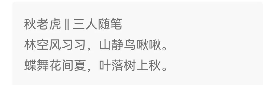 今天就不说别人的诗了，让大家来说说，我写的八首诗吧