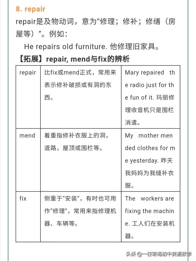 人教版丨八年级英语下册Unit 2知识梳理+词汇讲解+句型解析！