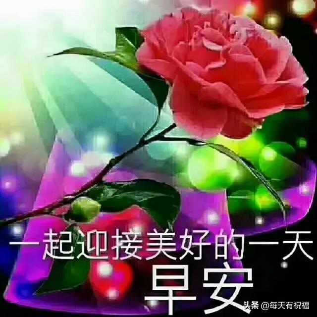 非常漂亮早上好问候图片带字温馨，早安问候语正能量励志心语大全