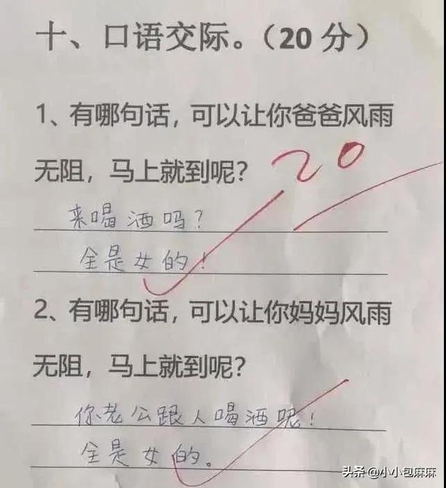 《小学生作业大赏》：老母亲被笑死的路上，没有一个孩子是无辜的