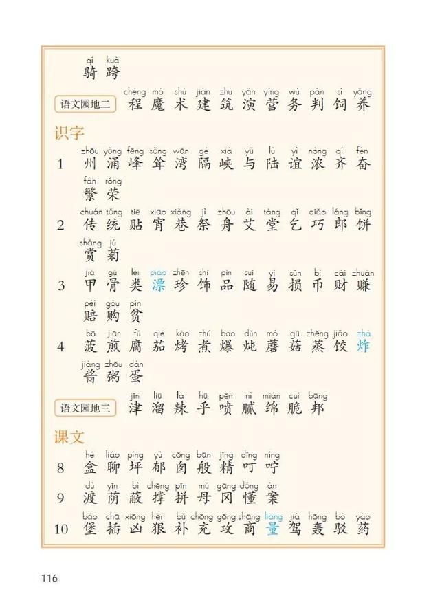 统编版语文1-6年级下册识字表、写字表、词语表，建议摘抄