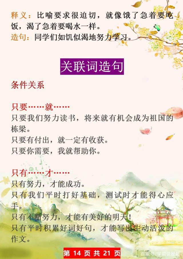 小学阶段必掌握造句技巧！家有小学生，印一份！6年学习都需要