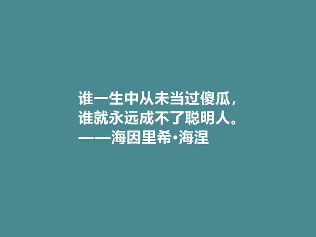 德国抒情诗人海涅十句佳话，思想深厚，爱情佳话尤其唯美，收藏了