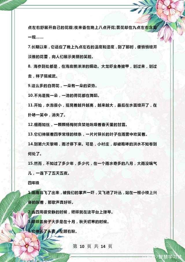 语文班主任：小学语文1-6年级比喻句+拟人句合集，打基础好资料