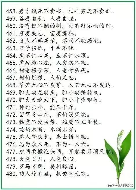 老祖宗留下的500句谚语，流传千古，每一句都饱含智慧，超经典！