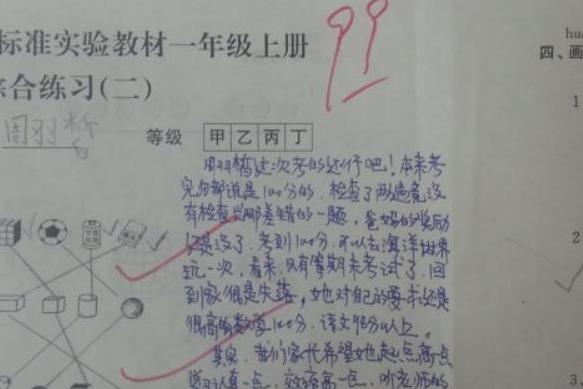 试卷上家长的“用心签名”，老师看后很欣慰，难怪学生这样优秀