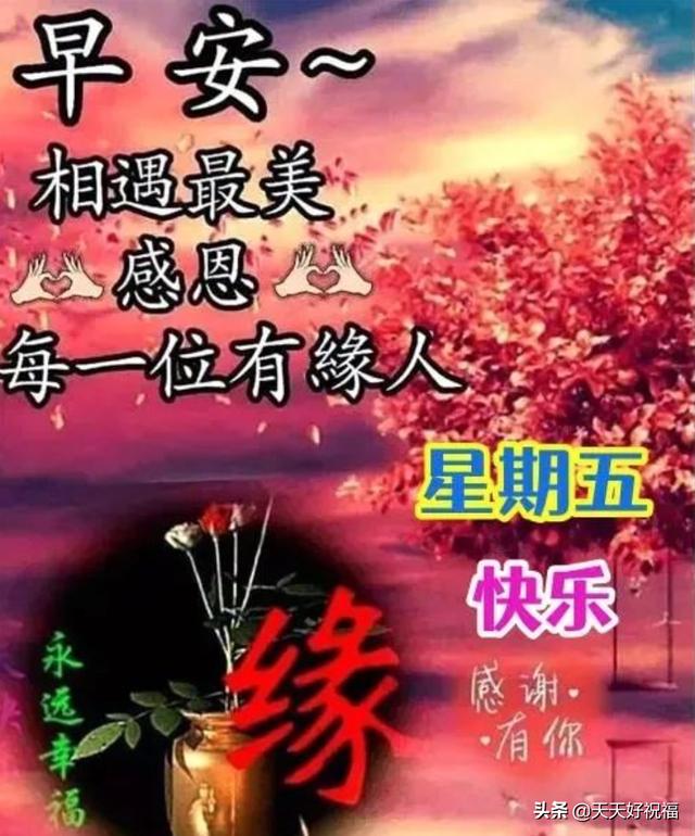 清晨唯美早安问候语温馨句子大全，周五早晨好特漂亮祝福图片分享