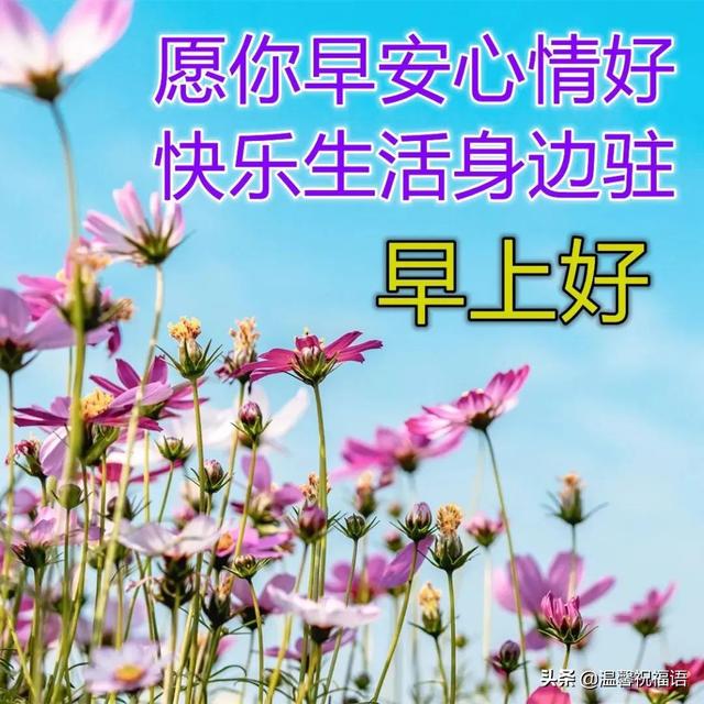 最美春日风景早上好图片带字带祝福语 朋友圈早安问候图片带字温馨