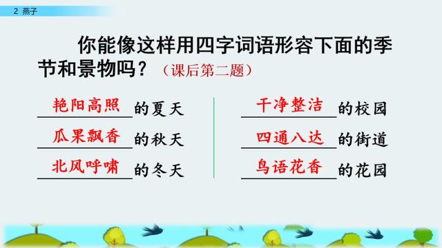 部编版三年级下册语文课文2《燕子》知识点+图文讲解