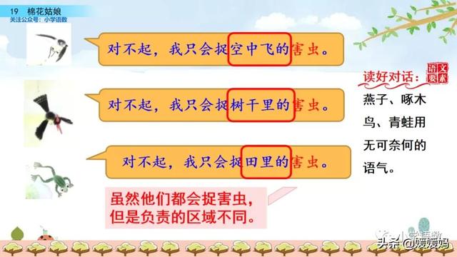 一年级下册语文课文19《棉花姑娘》图文详解及同步练习