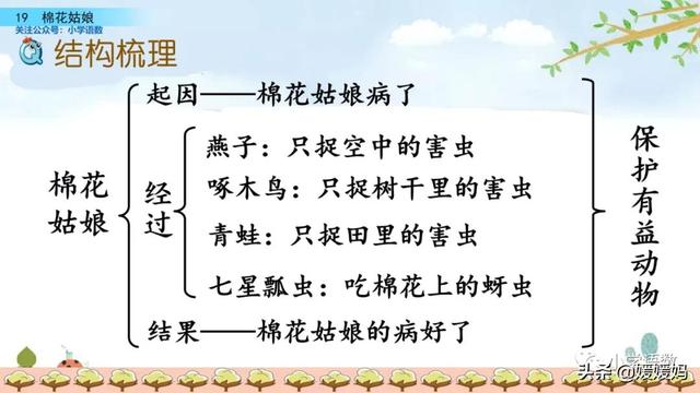 一年级下册语文课文19《棉花姑娘》图文详解及同步练习