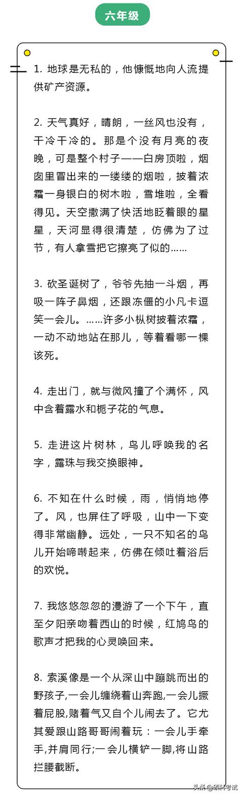 小学语文2-6年级拟人句集锦，小学写作好素材！