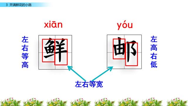 部编版二年级下册语文第3课《开满鲜花的小路》知识点+图文讲解