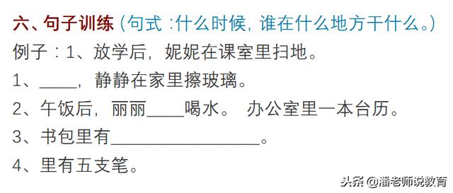 部编版小学语文一年级造句100句丨练习+例句，全面掌握造句题目