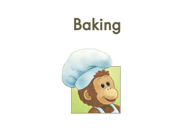 幼儿启蒙有声绘本阅读:《Baking》和小猴子学习烘烤各种美食