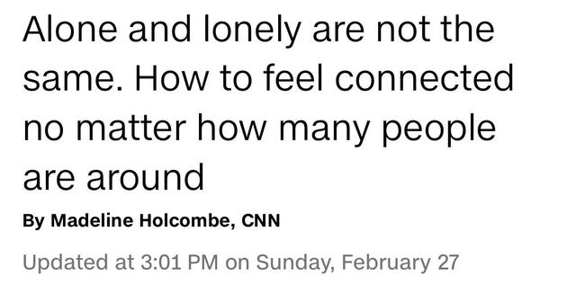 读CNN学英语：孤单和孤独
